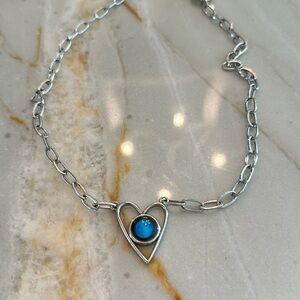 Moonglow Heart With New Moon Pendant